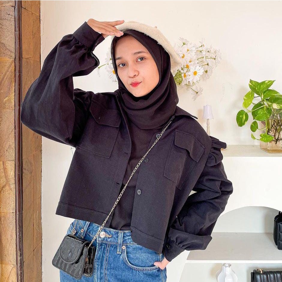 Model Pakaian Wanita Terbaru Sissy Linen Jaket Konveksi Baju Hijab