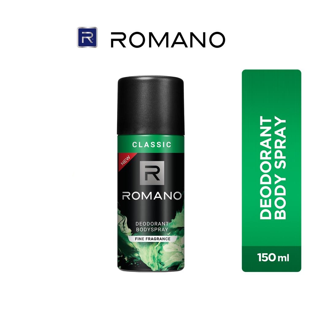 Romano Deodorant Body Spray 150ml Parfum Pria Force Attitude