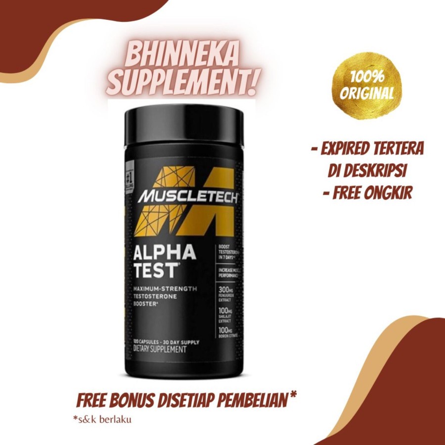 Muscle Tech Alpha Test (120 caps) Testoterone Booster KEMASAN TERBARU Muscletech Alpha Test (120 cap