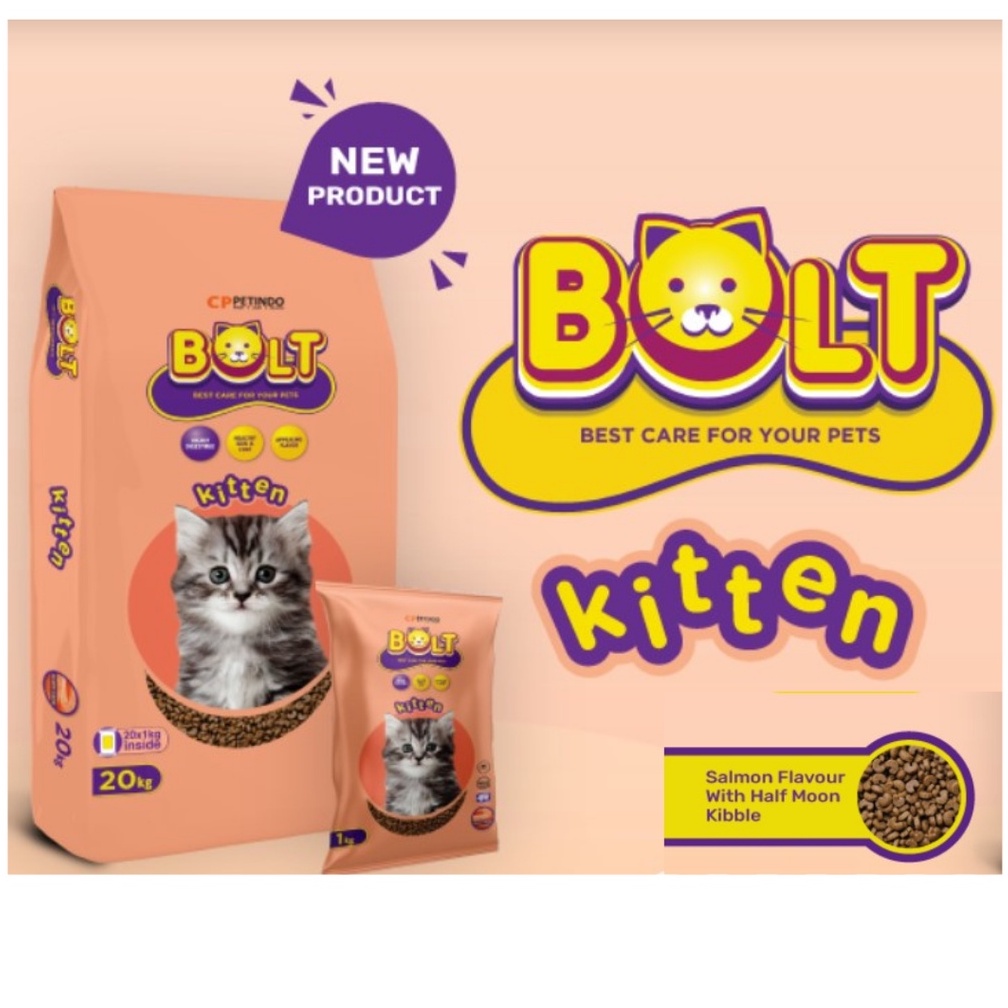 Makanan Kucing BOLT 20kg / Cat Food Bolt Murah 20kg