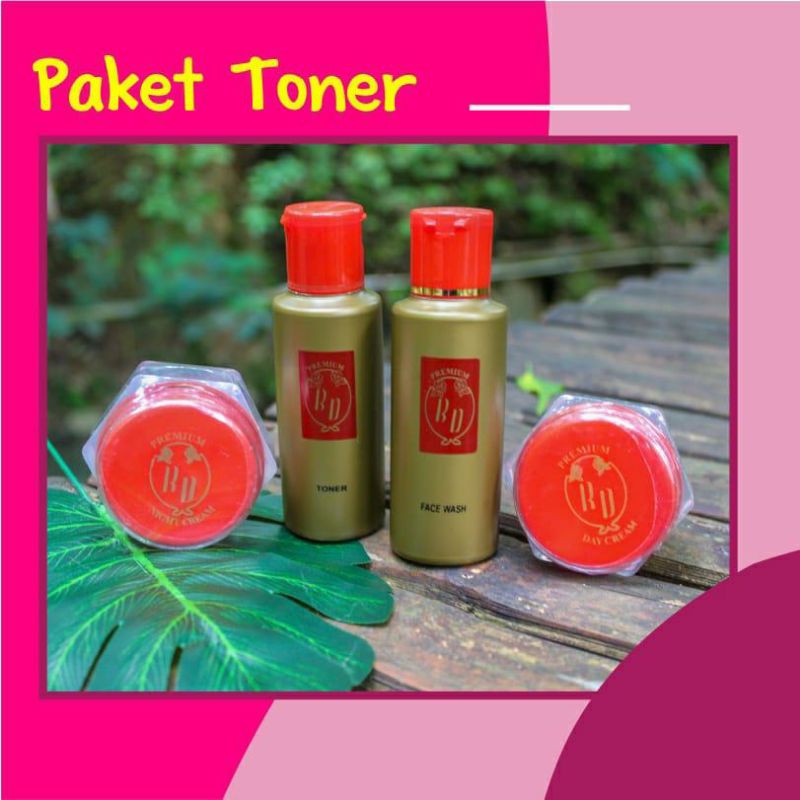 Paket Toner Cream RD Premium/Krim Wajah Red Premium Skincare CV Hj Arni Original Terbaru Termurah