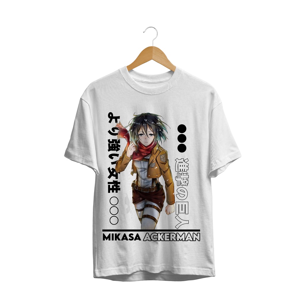 NEW T-SHIRT ANIME SERIES MIKASA STRONGER SCOUTING LEGION SHINGEKY NO KYOJIN MANGA JAPAN