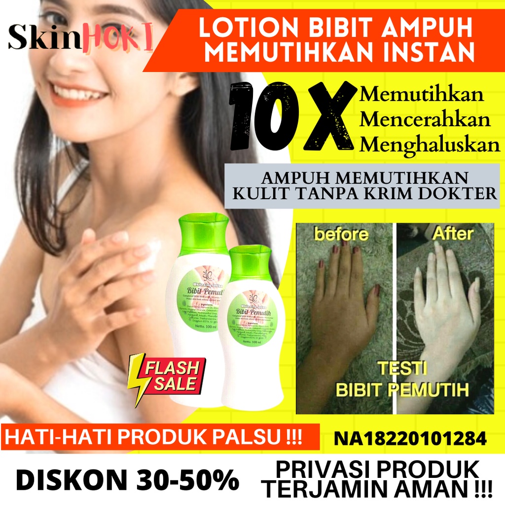 LOTION PEMUTIH BADAN PERMANEN PENCERAH KULIT SYB LOTION BIBIT PEMUTIH 100ml PELEMBAB KULIT KERING ORIGINAL BPOM