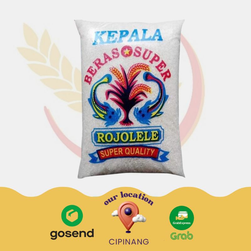 

HEMAT - Beras Slyp Rojolele Cap Kepala 5KG & 10KG Super Murah