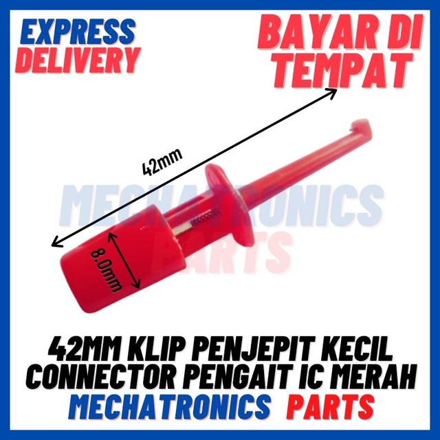 [DEV-9339] 42MM HOOK CLIP TEST KLIP PENJEPIT CONNECTOR JEPITAN KECIL PENGAIT IC MERAH