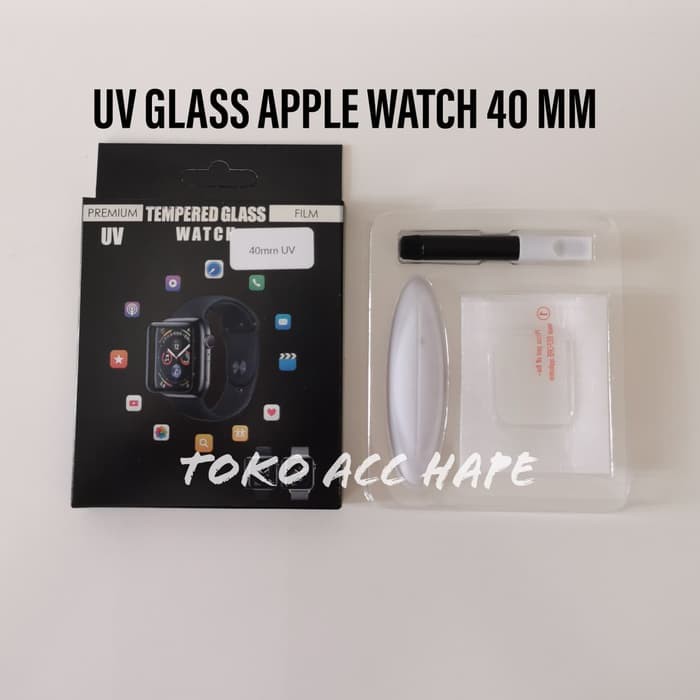 TEMPERED GLASS APPLE WATCH 40MM UV GLASS KACA UV GLUE TERBARU