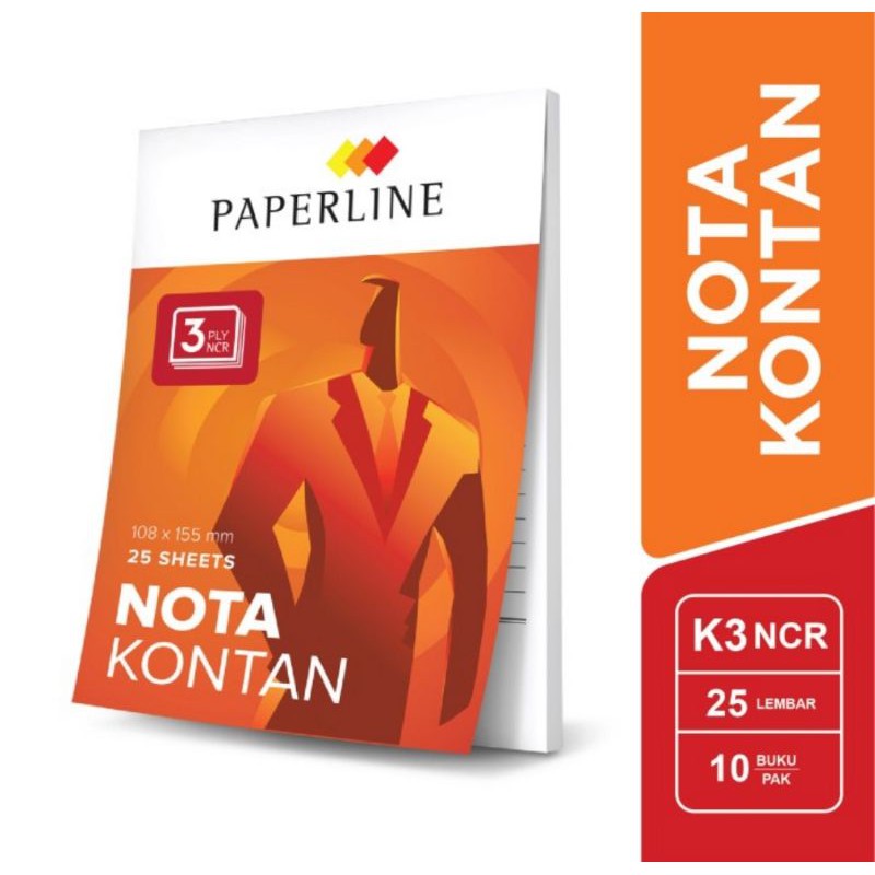 

BUKU NOTA KONTAN K3, NOTA KECIL 3 PLY PAPERLINE ISI 25 SET