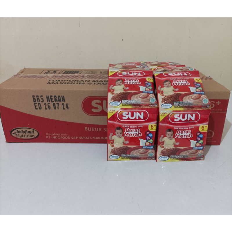 

bubur sun beras merah 20 gr / 1 dus / 80 sachet