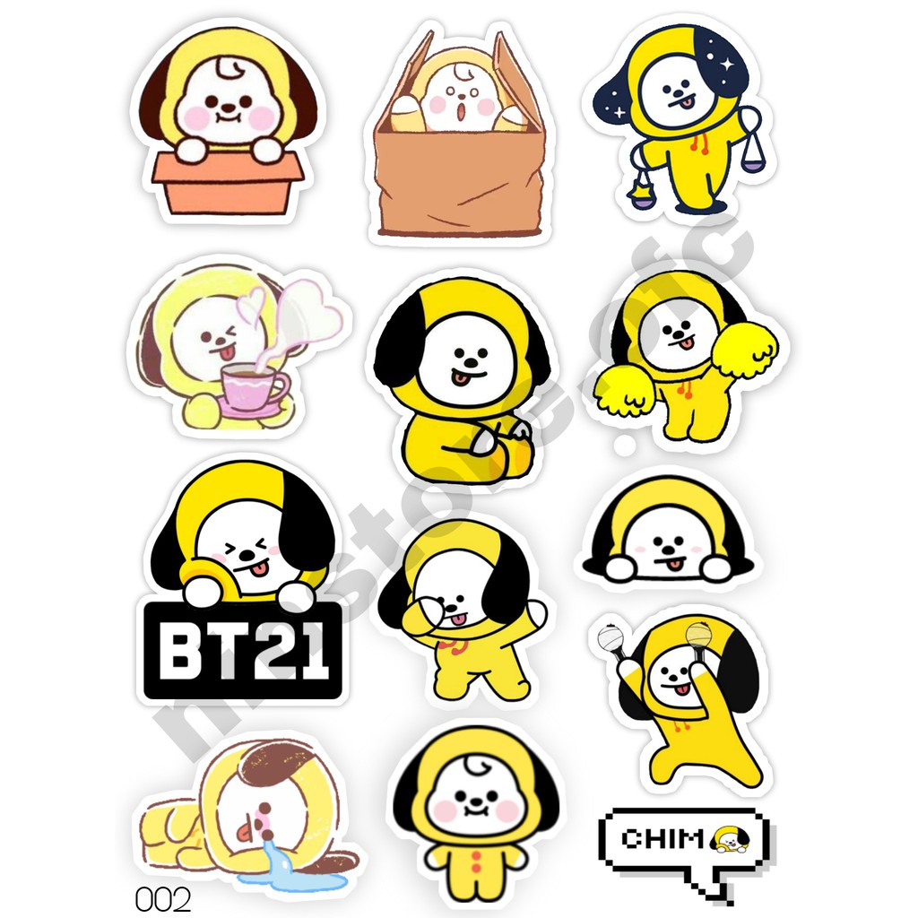 STIKER BT21 (CHIMMY) EDITION UNTUK CASE HP/LAPTOP/KOPER/DLL