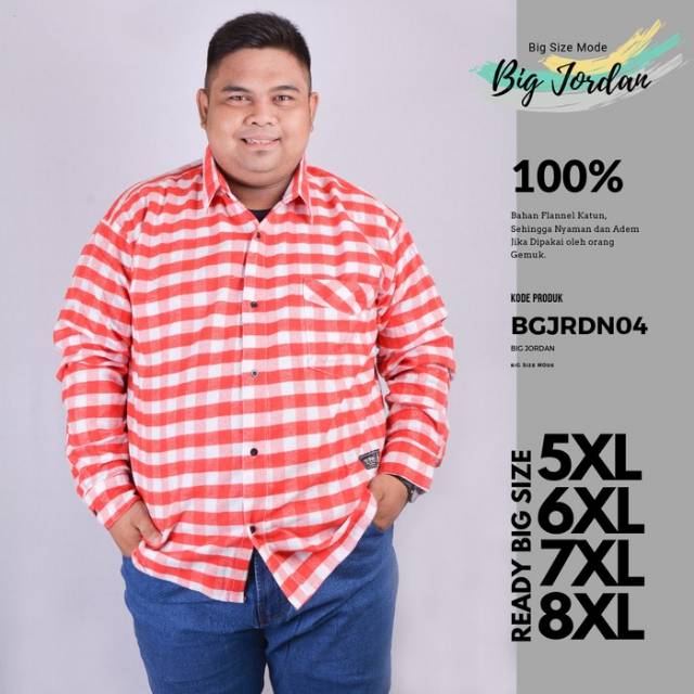 Kemeja flanel big size / kemeja pria jumbo / kemeja kotak-kotak / kemeja big size