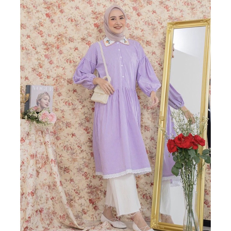 Midi Daphne Gingham Lilac by Haidee&Orlin