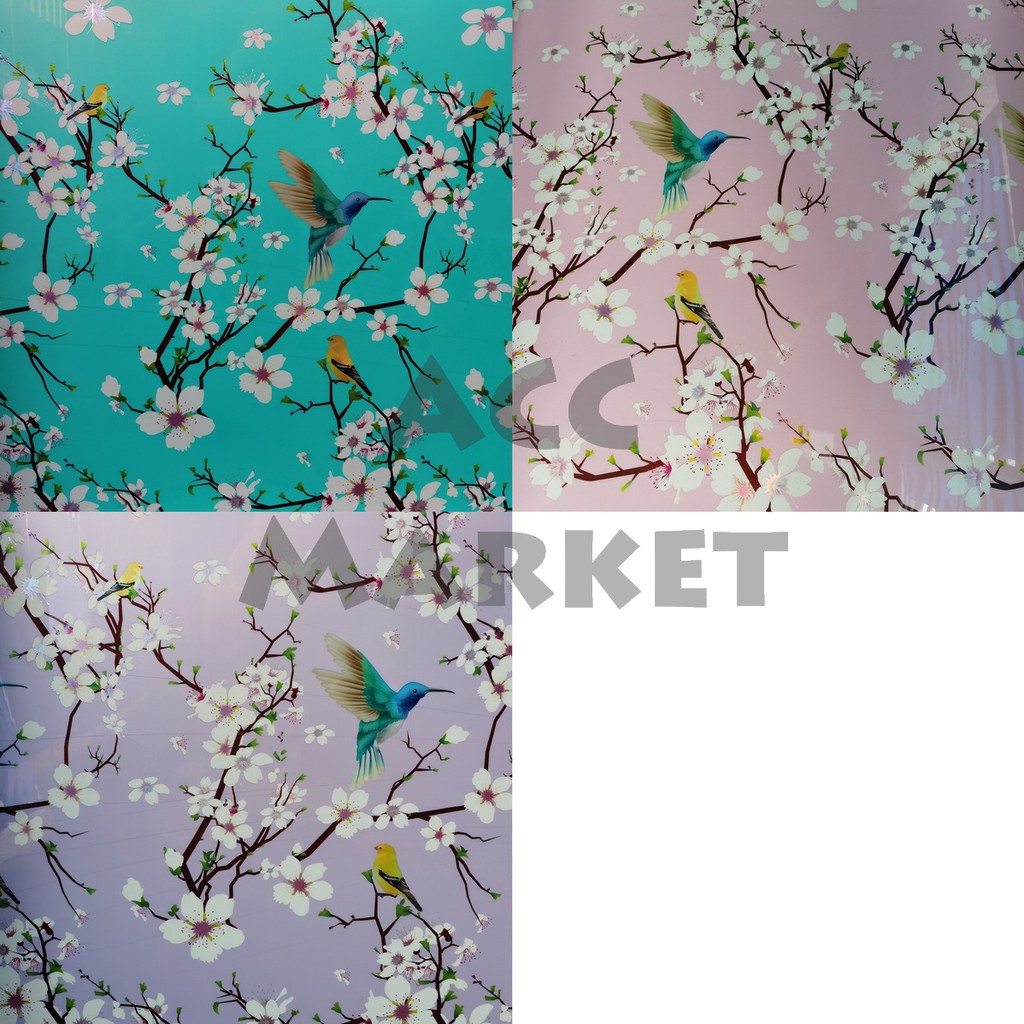 Fiber Pagar Motif Penutup Plastik Meteran Sakura