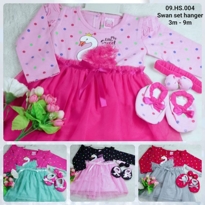 GAMIS QUEEN SET 4IN1 UNICORN DRESS ANAK 0-1 TAHUN/ BAJU MUSLIM ANAK GAMIS TUTU SET BANDO SEPATU UNICORN / GAMIS ANAK PEREMPUAN PREMIUM PINK TUTU GAMIS TUTU PRINCESS MAHKOTA