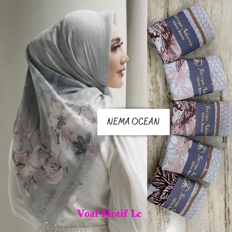 HIJAB DEENAY KW MOTIF NEMA OCEAN PREMIUM LASER CUT