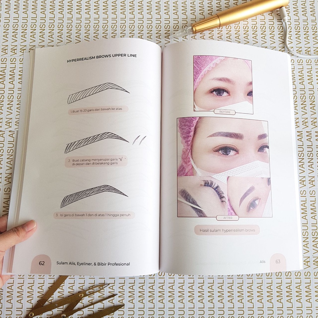 BEST SELLER Buku Belajar Sulam Alis, Eyeliner dan Bibir Profesional STANDART INTERNATIONAL BY FANNY CHAN