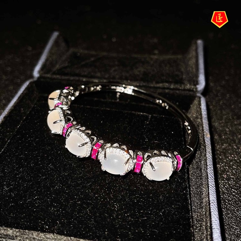 [Ready Stock]Premium Elegant Water-Foam Jade Jewelry Bracelet