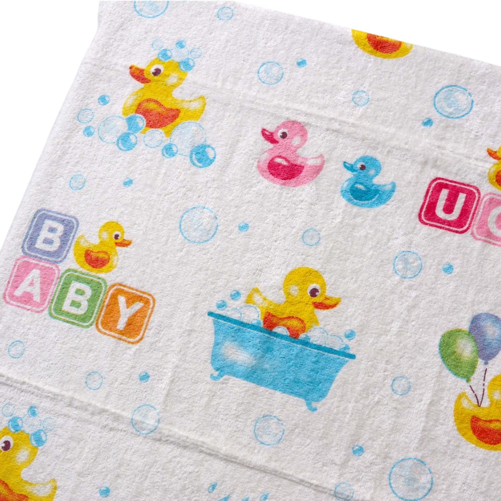 Chalmer Handuk Bayi Karakter / Baby Towel 60x120cm-Cute Duck