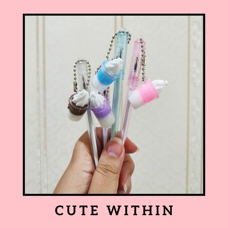 

PULPEN GEL SUNDAE ICE CREAM LUCU UNIK HADIAH PEN PENA BOLPOIN CUTE WARNA WARNI TEBAL BAGUS AWET MURAH TAHAN LAMA