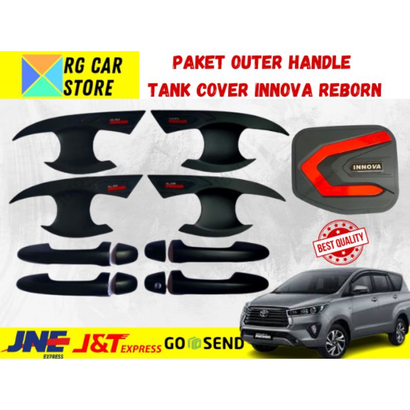 PAKET OUTER HANDLE TANK COVER INNOVA REBORN BLACK DOFF DIJAMIN PNP BERKUALITAS