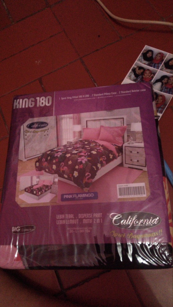 Sprei California King 180x200x20cm Pink Flaminggo,mahesa,capilano,hanna,berilo