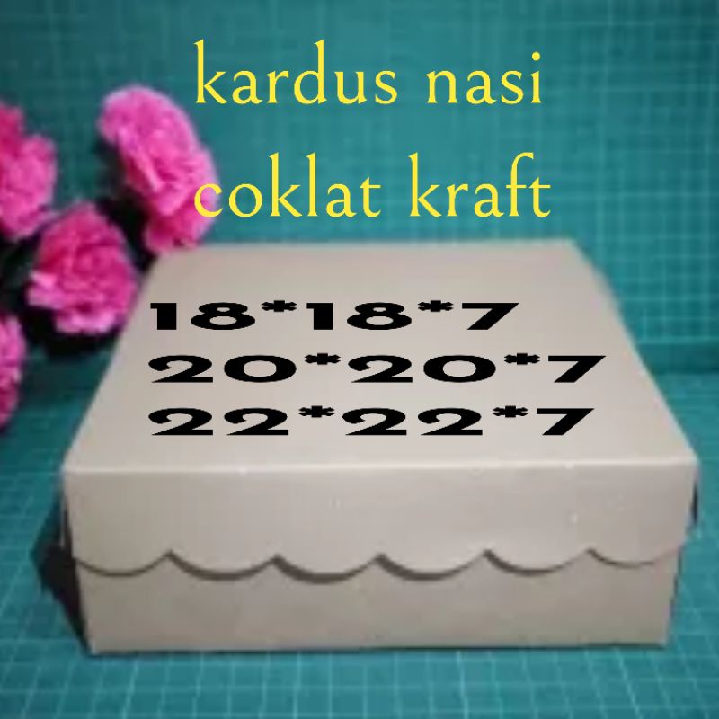 

kardus nasi coklat kraft ukuran 18-22