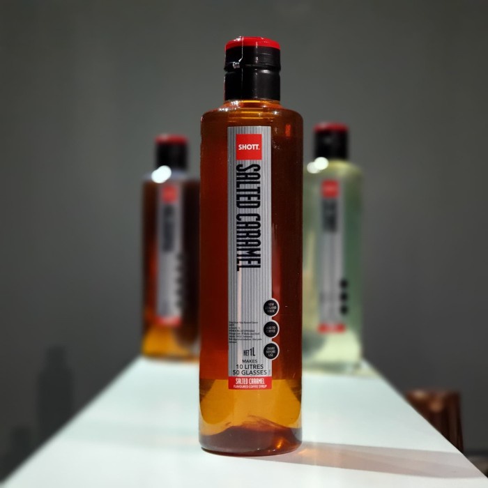 

Sirup Rasa Salted Caramel Merk SHOTT 1000mL - Karamel Dikit Asin