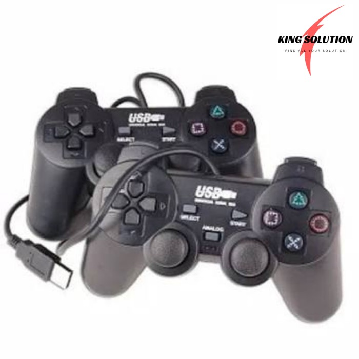 Gamepad Double Hitam / Gamepad Double PC Laptop / Joystick Double USB