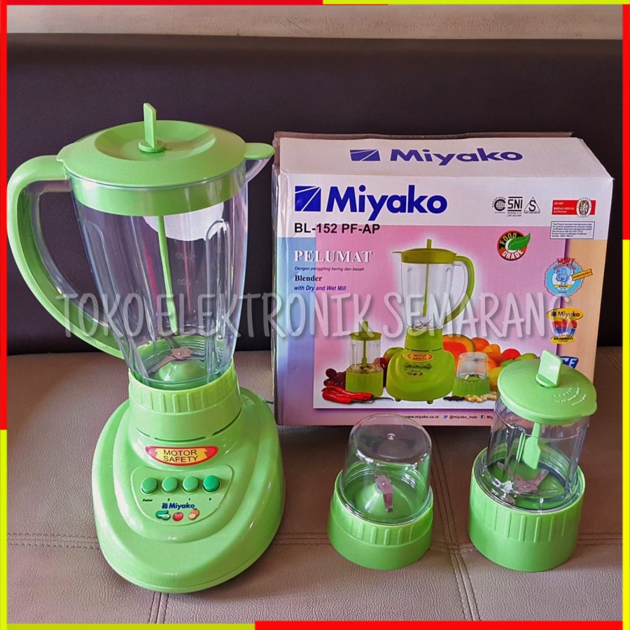 BLENDER MIYAKO PLASTIK BL152PF/AP 3IN1 1.5 LITER BLENDER BLANDER DAGING BUMBU BELENDER JUICER JUSER 