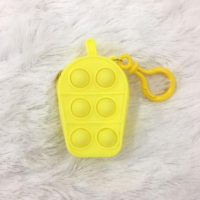Bintang Makmur - Dompet Koin Boba Pop It / Dompet Anak Pop It - Kuning