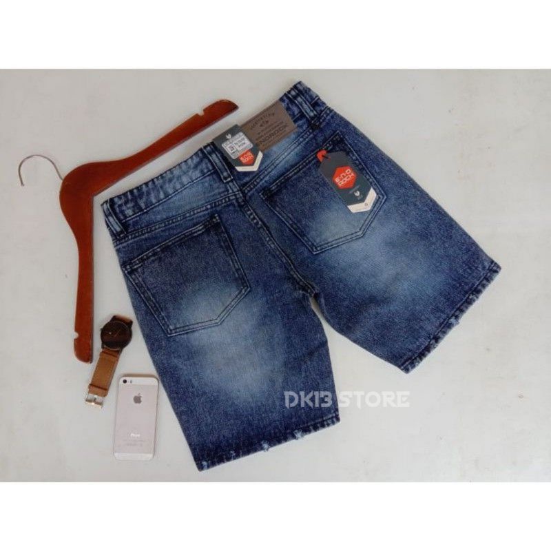 CELANA PENDEK PRIA JEANS SOBEK ORIGINAL GEFALIANO SIZE 28-33