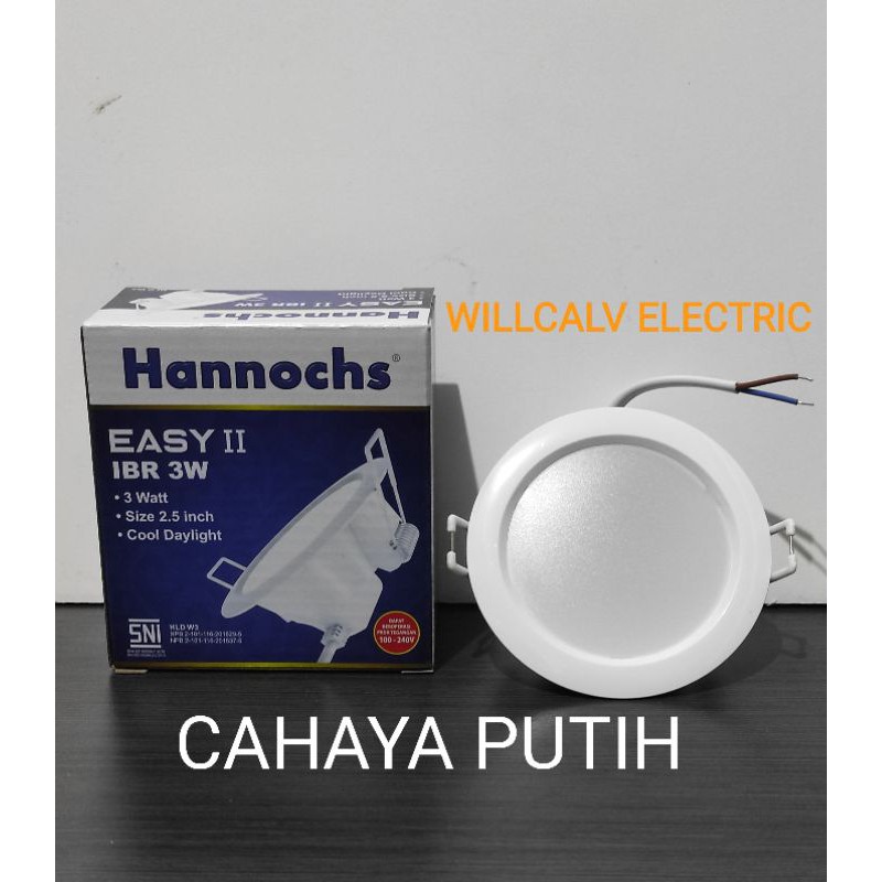 LAMPU DOWNLIGHT LED HANNOCHS EASY 2 3W 3WATT 3 W / LAMPU LED HANNOCHS EASY 2 3W 3WATT 3 W 2,5 INCHI