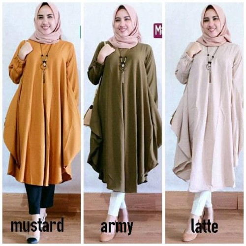 baju wanita tunik syuga lengan panjang / tunik syuga wanita