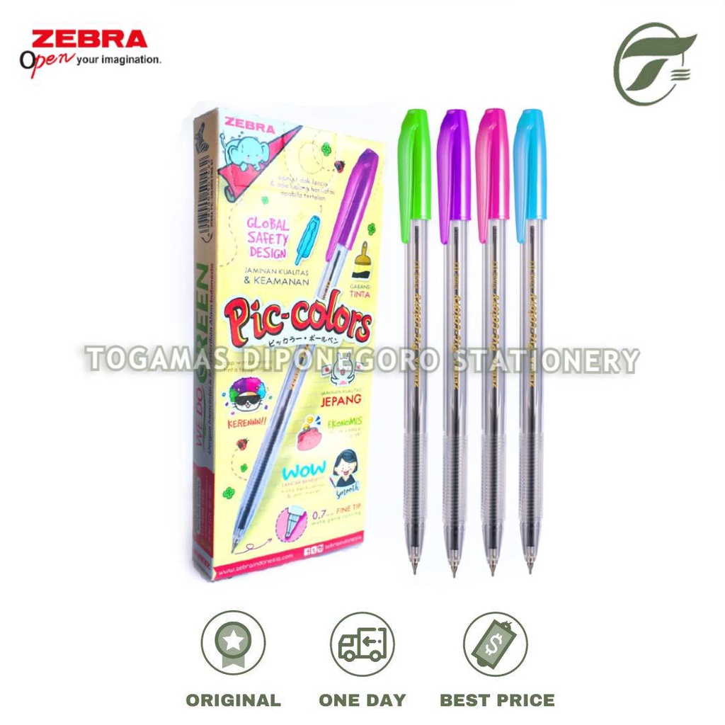 

BALLPEN PIC-COLORS FINE 0.7 SEMI GEL 12PCS/PACK ZEBRA