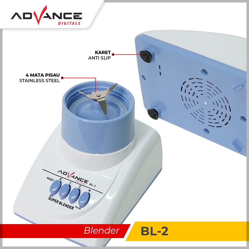 【Garansi 1 Tahun】Advance Blender Kaca Mixer Kecepatan Variabel pembuat jus