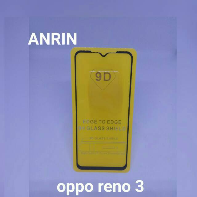 TEMPERED GLASS FULL COVER 9D FULL GLUE OPPO RENO 3 3 PRO