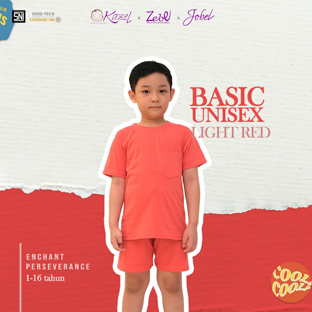 Kazel Tshirt Basic Unisex Per 3 Pcs (Atasannya Aja 7-16) - KZL-TBU Warna Random