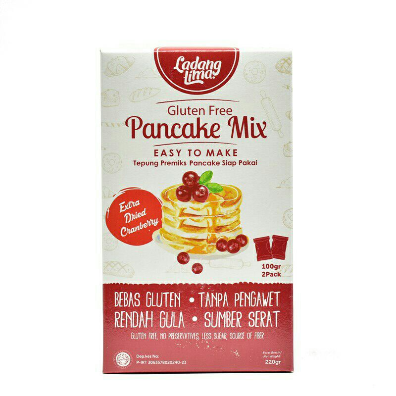 LADANG LIMA Pancake Mix With Extra Cranberry 220 g Halal