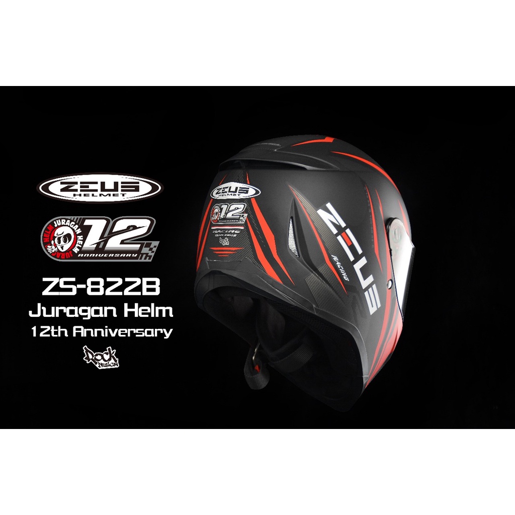 Zeus ZS822B JH 12th Anniversary Free Dark Visor 822B-2