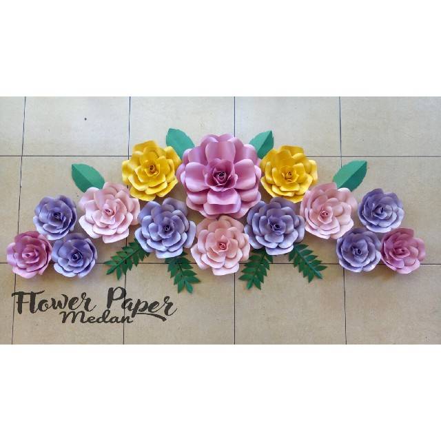 Paper flower / flower paper / bunga kertas dekorasi backdrop murah