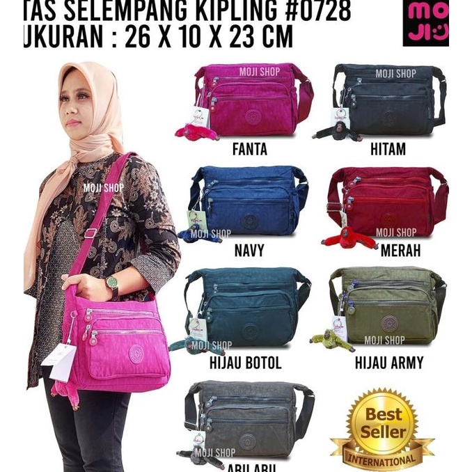 TAS SELEMPANG WANITA / SLING BAG KIPLING 4 RUANG / TAS KIPLING FREE GA - Fanta