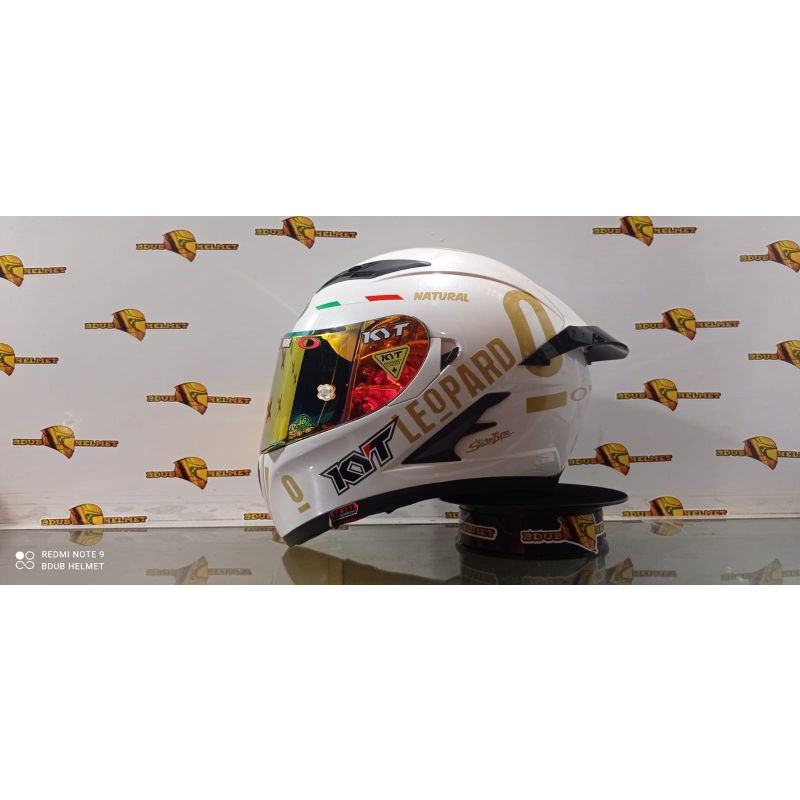 Helm kyt falcon black doff paket ganteng costum Red BuLL-5