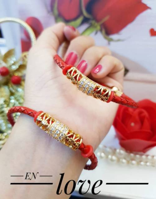 Xuping gelang dan cincin lapis emas 18k 1633