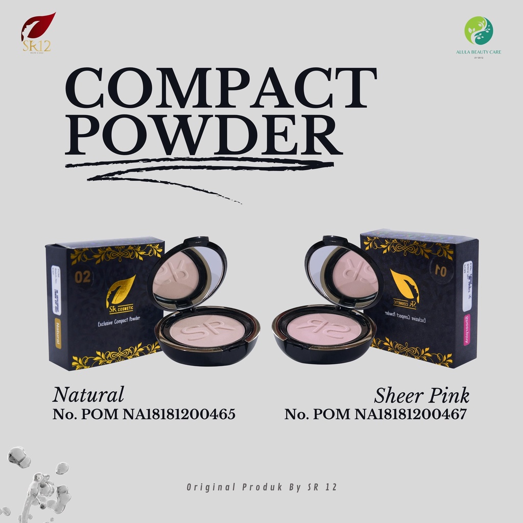 Compact Powder Exclusive Bedak Dasar Natural Sheerpink Wanita Anti Flek Hitam Tahan Sinar Uv Original Premium 14 Gram-3