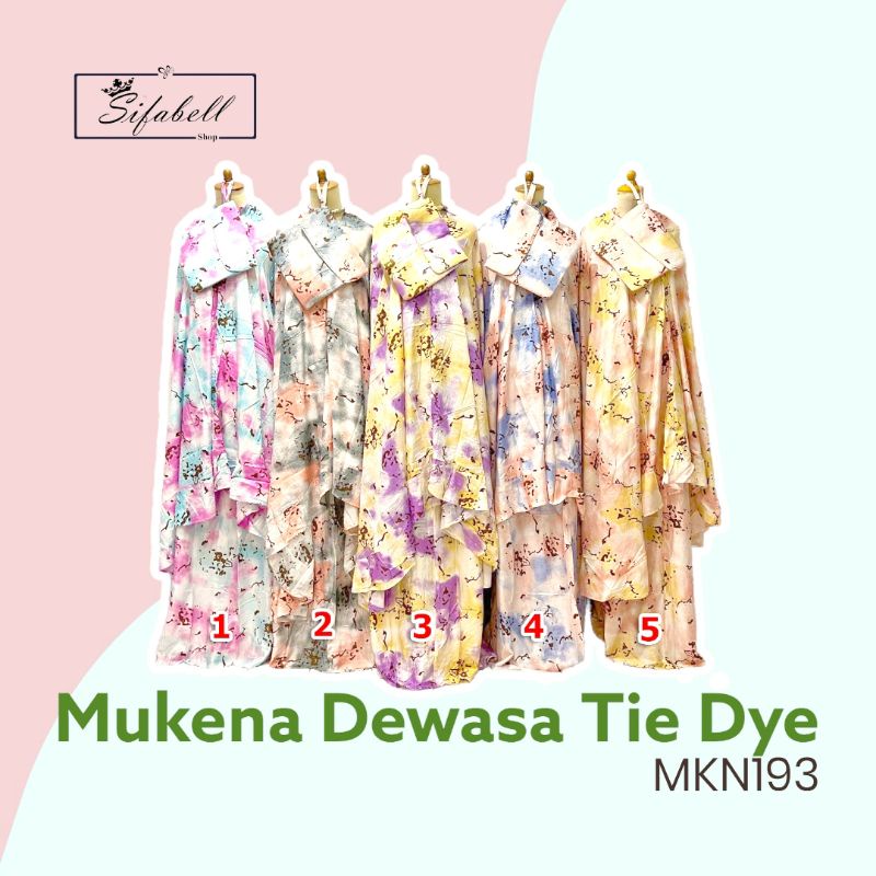 Mukena Dewasa Jumbo Katun Rayon Mukena Wanita Motif Tie Dye Alat Sholat MKN193