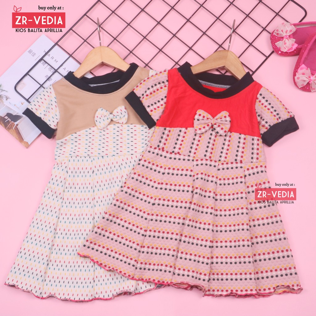 Dress Baby Kelly 6-18 Bulan / Dres Pesta Bayi Perempuan Murah Grosir Baju Harian Gaun Anak Import