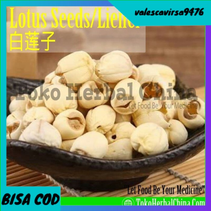 

⭐BISA COD⭐ Biji Teratai Premium/White Lotus Seeds 100gr