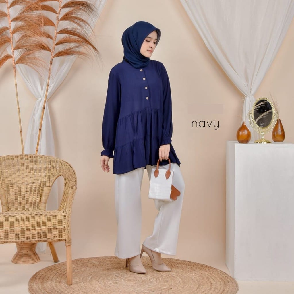 DISKON PAMELA BLOUSE - blouse wanita / blouse kekinian / blouse cantik / simple blouse / blouse polos