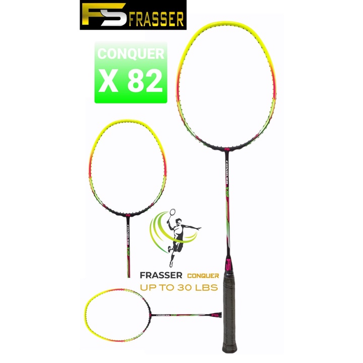 Raket Batminton Bulutangkis Frasser Conquer X 82 SNR