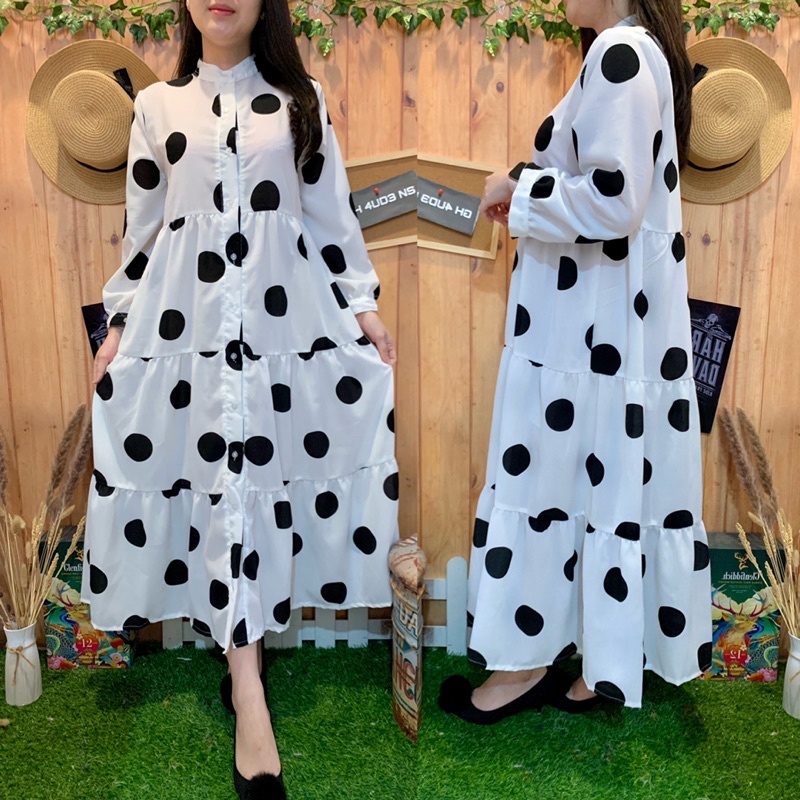 LONG TUNIC DRESS DOTDOT BUSUI BUMIL FRIENDLY 3049