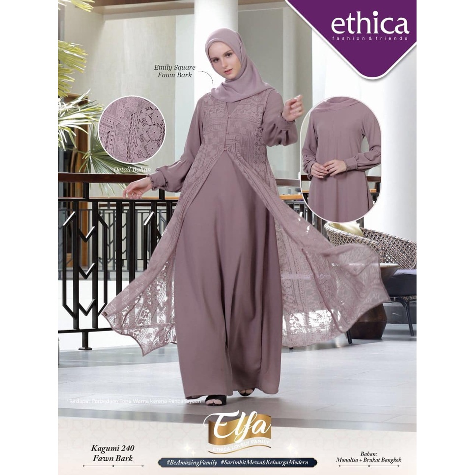 GAMIS TERBARU 2022 ETHICA ELFA KAGUMI 240 FAWN BARK